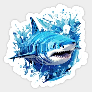 Shark Fish Ocean World Wildlife Wonder Abstract Sticker